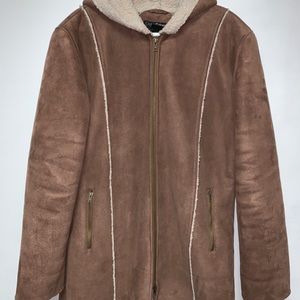 Trench coat with hood